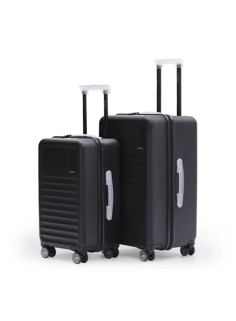 Mokobara The Aisle Trunk Set Of 2 - Durable Polycarbonate Material | Money Moves, Black