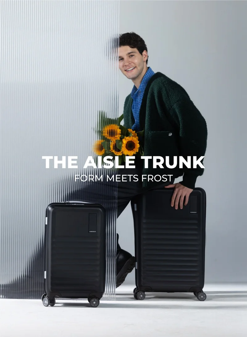 Mokobara The Aisle Trunk Set Of 2 - Durable Polycarbonate Material | Money Moves, Black
