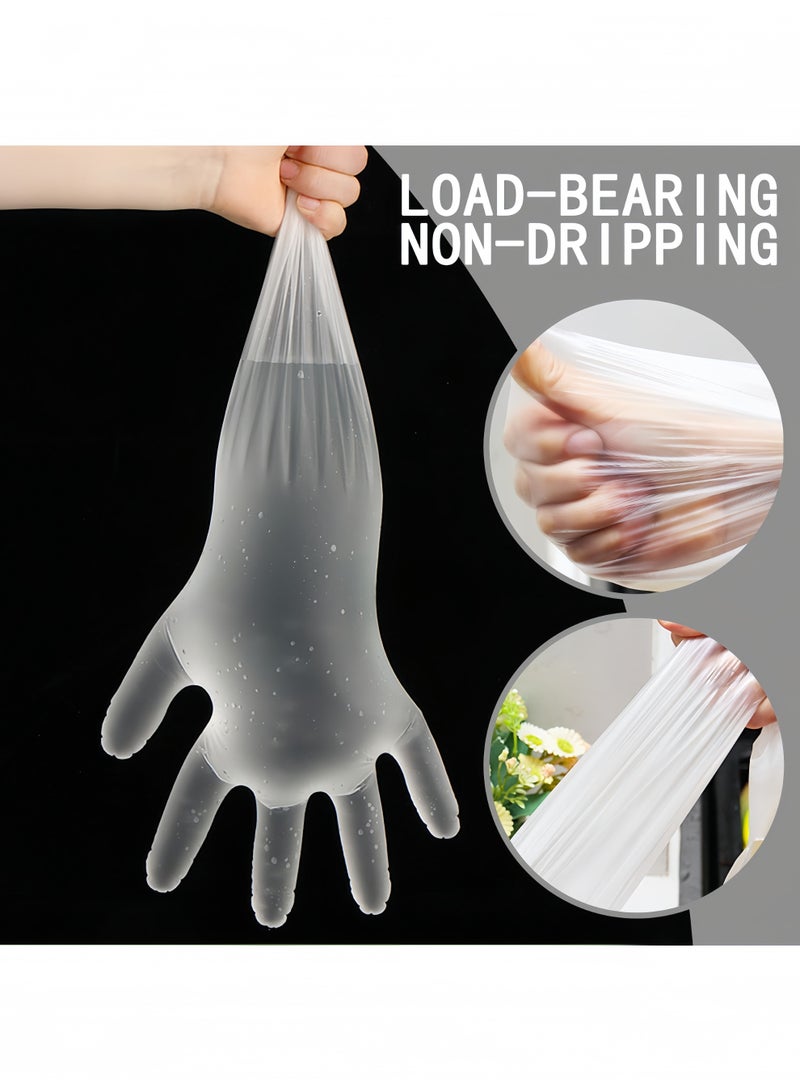 60 Packs Long Sleeve Gloves, Stretchy Disposable Gloves, Disposable Soft Plastic Film Gloves, Extra Long Cuff 60 cm  - Image 5
