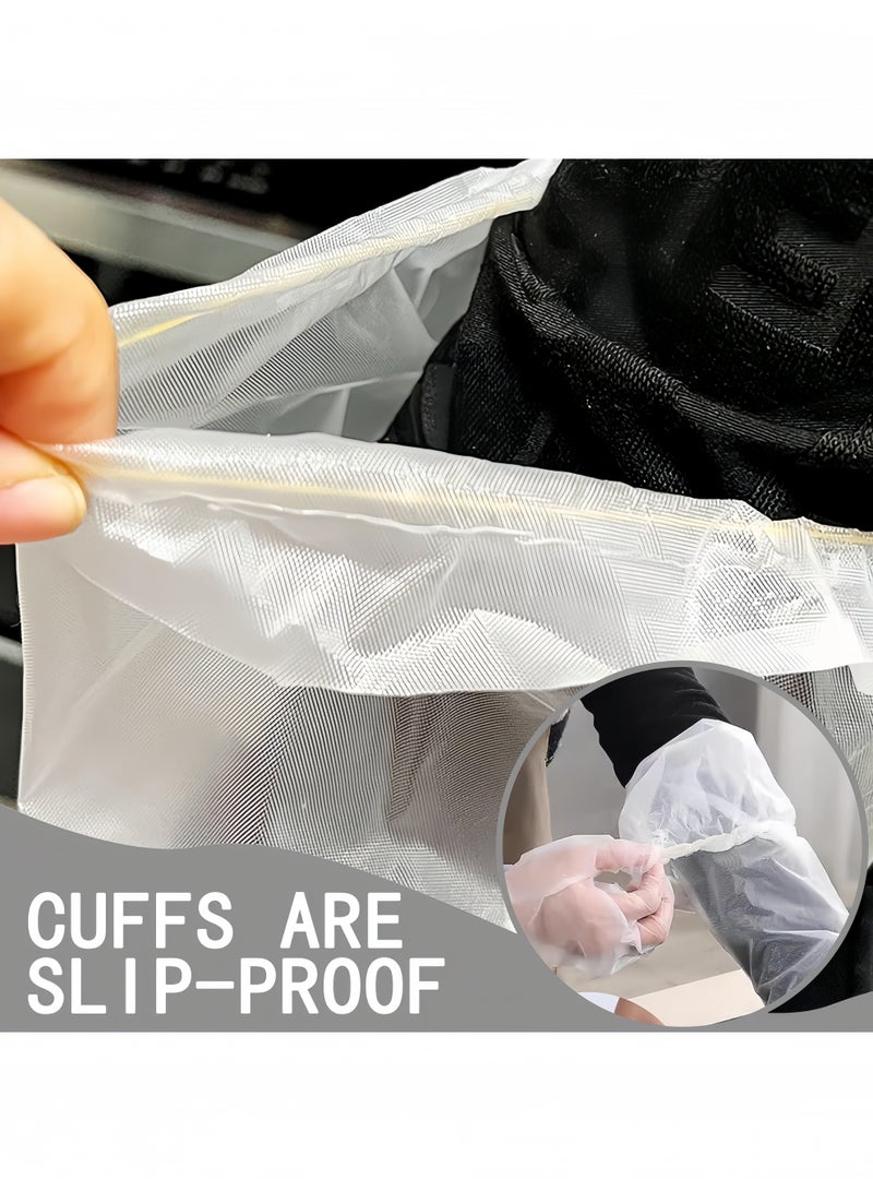 60 Packs Long Sleeve Gloves, Stretchy Disposable Gloves, Disposable Soft Plastic Film Gloves, Extra Long Cuff 60 cm  - Image 4