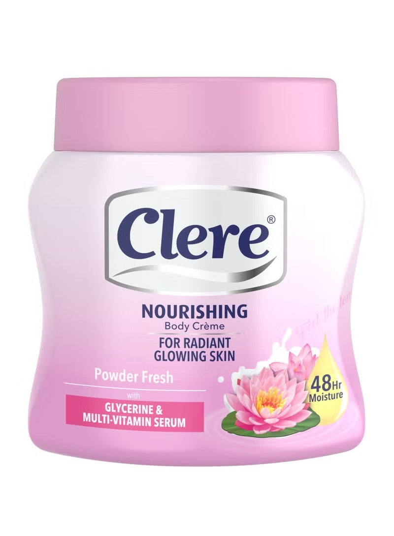 CLERE Moisturizing Body Cream with A Refreshing Powder Scent, 500 ML.