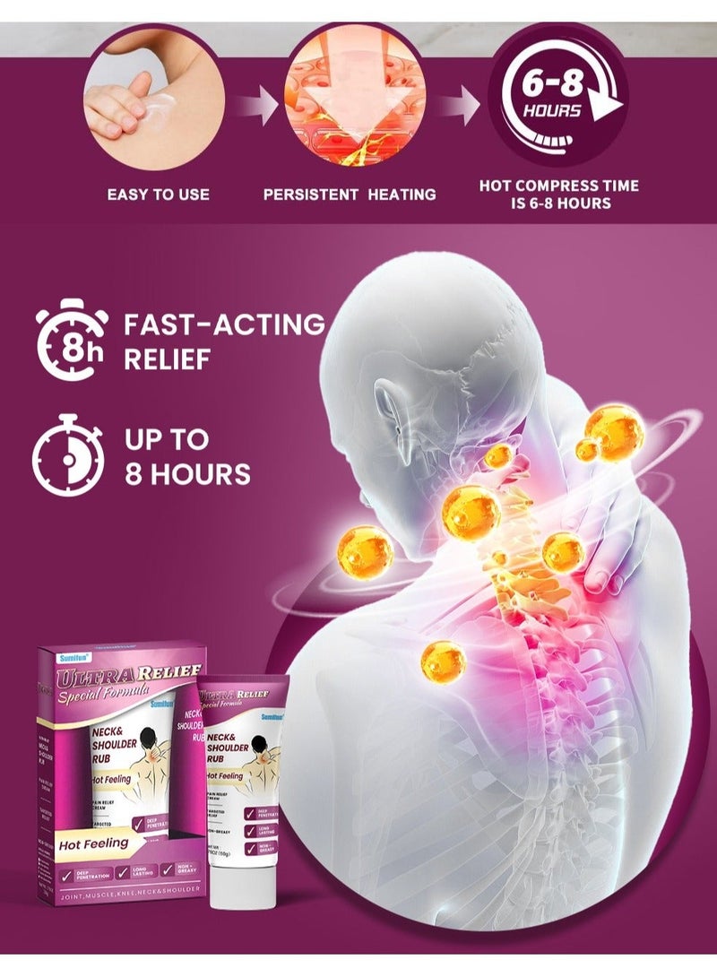 Sumifun Neck and Shoulder Joint Care Cream, Relieves Neck Pain and Discomfort, Natural Plant Extract 50g - Image 2