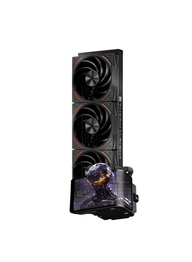 Thermalright Wonder Vision 360 Turbo ARGB Black AIO CPU Cooling,CPU Water Cooler System,6.67inch Curved Screen with 2400x1080 Resolution,for AM4/AM5,LGA1851/1700,7:3 Visual Scale Screen Ratio for 3D - Image 1