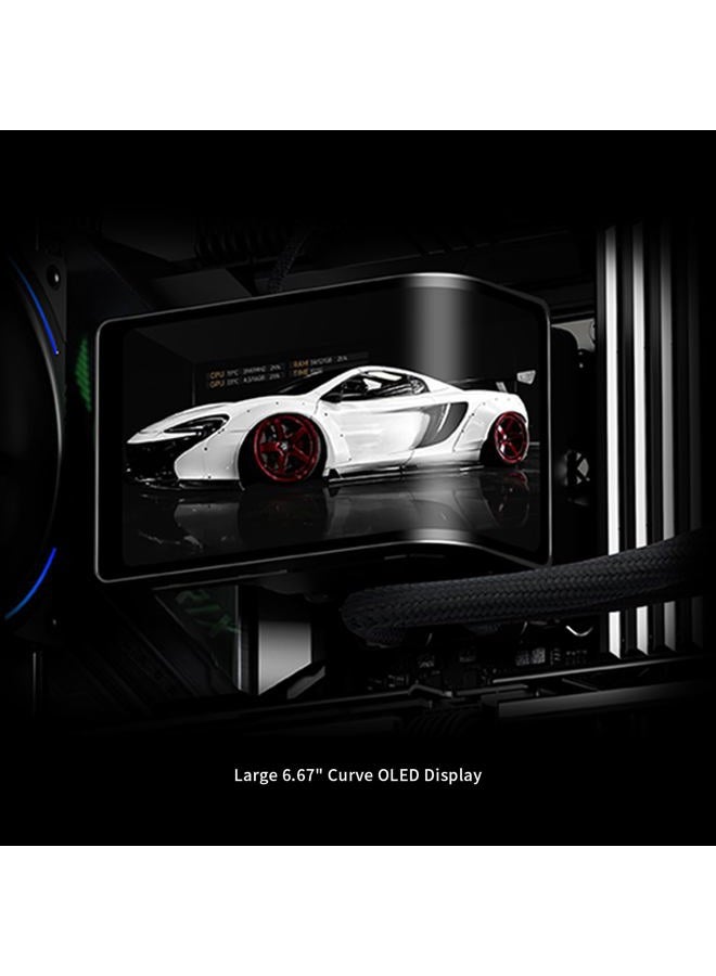 Thermalright Wonder Vision 360 Turbo ARGB Black AIO CPU Cooling,CPU Water Cooler System,6.67inch Curved Screen with 2400x1080 Resolution,for AM4/AM5,LGA1851/1700,7:3 Visual Scale Screen Ratio for 3D - Image 5
