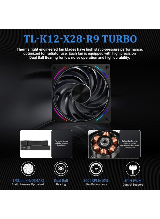 Thermalright Wonder Vision 360 Turbo ARGB Black AIO CPU Cooling,CPU Water Cooler System,6.67inch Curved Screen with 2400x1080 Resolution,for AM4/AM5,LGA1851/1700,7:3 Visual Scale Screen Ratio for 3D - Image 4