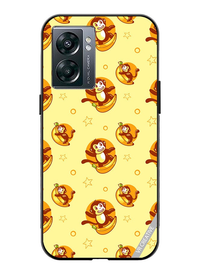 VR CREATIVE Protective Case Cover For OnePlus Nord N300 Banana Monkey Design Multicolour - Image 1