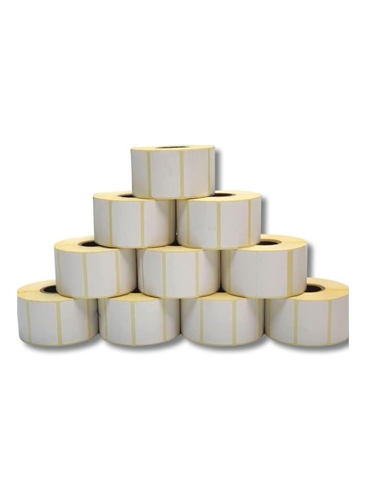 Terabyte 10 Rolls - 50mm x 25mm Barcode Label Sticker Direct Thermal 1000 Labels Per Roll for Zebra GC420d GC420t GK420d GK420t GX420d GX420t GX430t For Grocery, Supermarkets, Retail Store, Pharmacy - Image 1