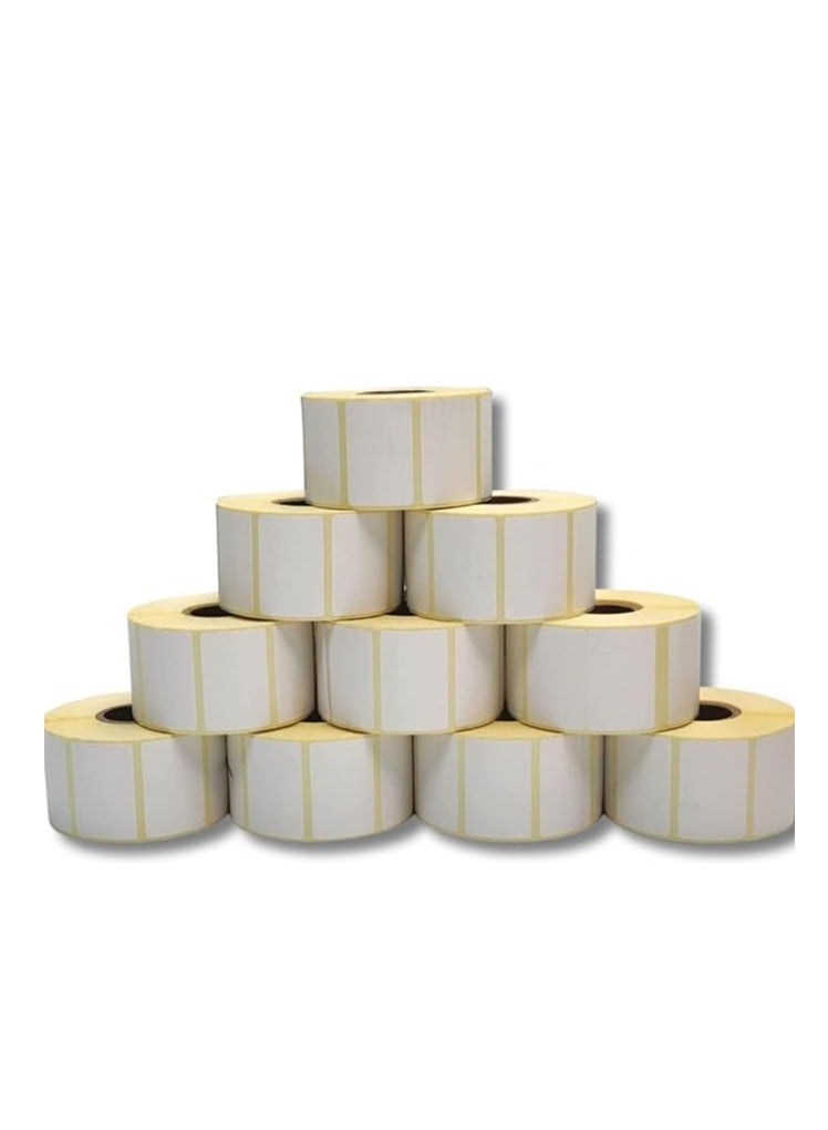 Terabyte 10 Rolls - 50mm x 25mm Barcode Label Sticker Direct Thermal 1000 Labels Per Roll for Zebra GC420d GC420t GK420d GK420t GX420d GX420t GX430t For Grocery, Supermarkets, Retail Store, Pharmacy - Image 2