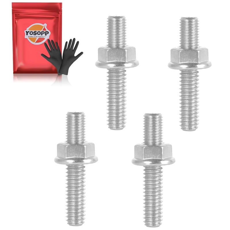 YOSOPP Stainless Steel Exhaust Bolt Kit for 1984-2018 Harley Big Twin Sportster XL with Flange Nut, OEM Part Number 1671583 (4) - Image 1
