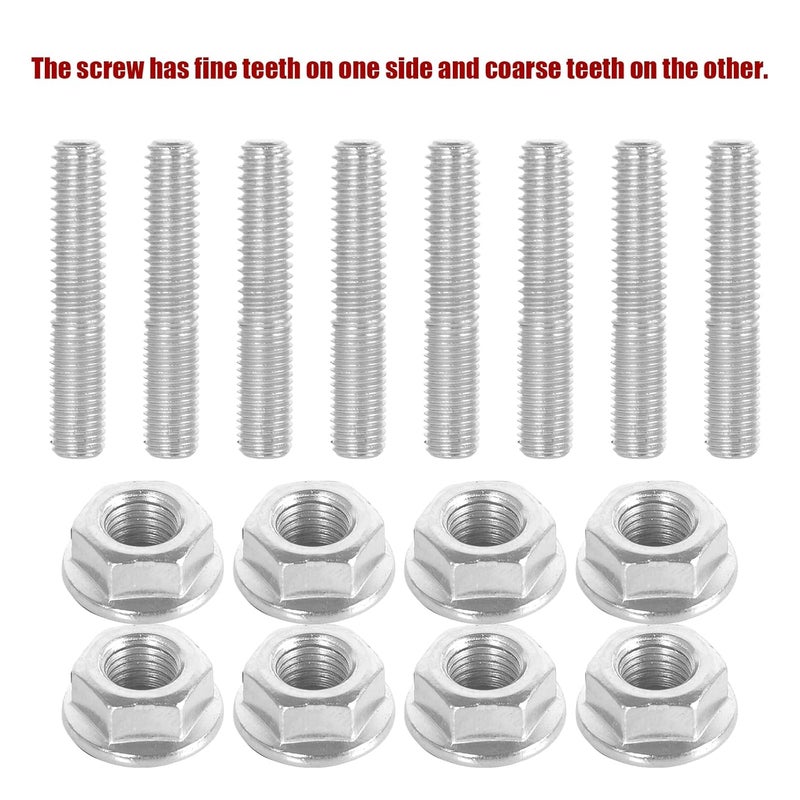 YOSOPP Stainless Steel Exhaust Bolt Kit for 1984-2018 Harley Big Twin Sportster XL with Flange Nut, OEM Part Number 1671583 (4) - Image 3