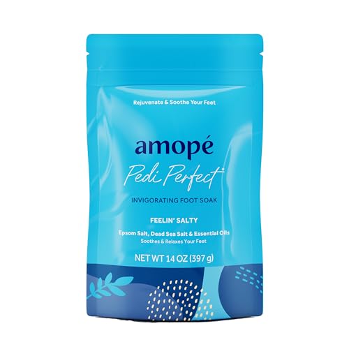 Amope Amopé Pampering Kit - Contains Charcoal Foot Scrub, Tea Tree Foot Scrub, Epsom Salt Foot Scrub, Invigorating Foot Soak, Tired Leg & Foot Rejuvenator, Foot & Leg Scrubber and Luxury Storage Bag - Image 4