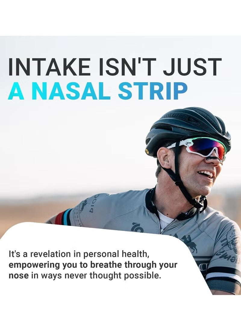 Intake Breathing - Nasal Strip Starter Kit (15 Count, White) - Boost Oxygen Intake, Reduce Snoring, Improve Sleep Quality - Sweat Resistant, Skin Safe Nasal Strips - Extra Strength Snoring Solution - Image 1