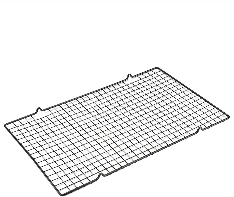 صينية طهي غير لاصقة من شركة Germer، رف خبز غير لاصق، مقاسات 15.94 × 9.84 × 0.59 بوصة، مزودة بثقوب صغيرة لخبز الكعكات - Image 5