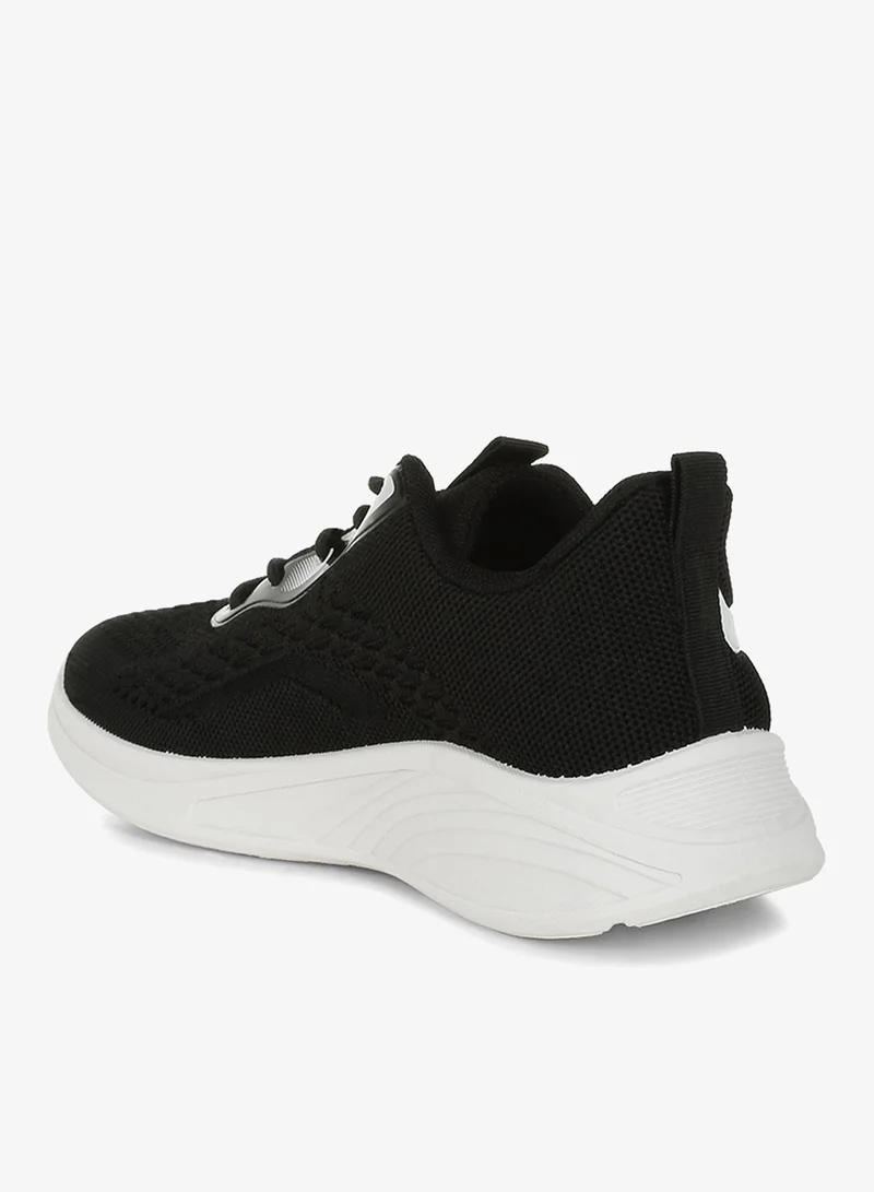 London Rag Black Contrasting Detail Lace-Up Sneakers in Black for Women | Best Price UAE