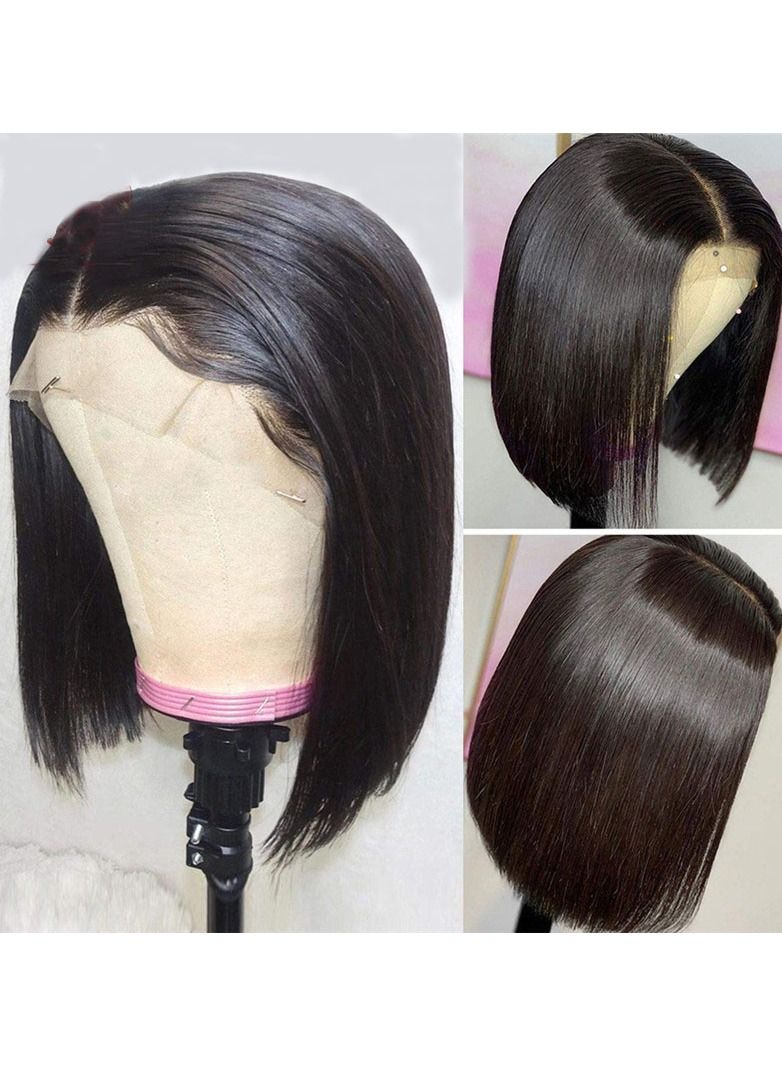 Estelle Lace Front Bob Wigs Human Hair Brazilian Human Hair Short Bob Wigs for Woman Lace Closure Straight Hair Wigs Natural Color 5x5 Closure Bob  - Image 4