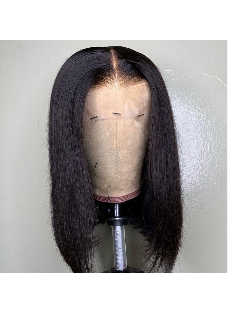 Estelle Lace Front Bob Wigs Human Hair Brazilian Human Hair Short Bob Wigs for Woman Lace Closure Straight Hair Wigs Natural Color 5x5 Closure Bob  - Image 5