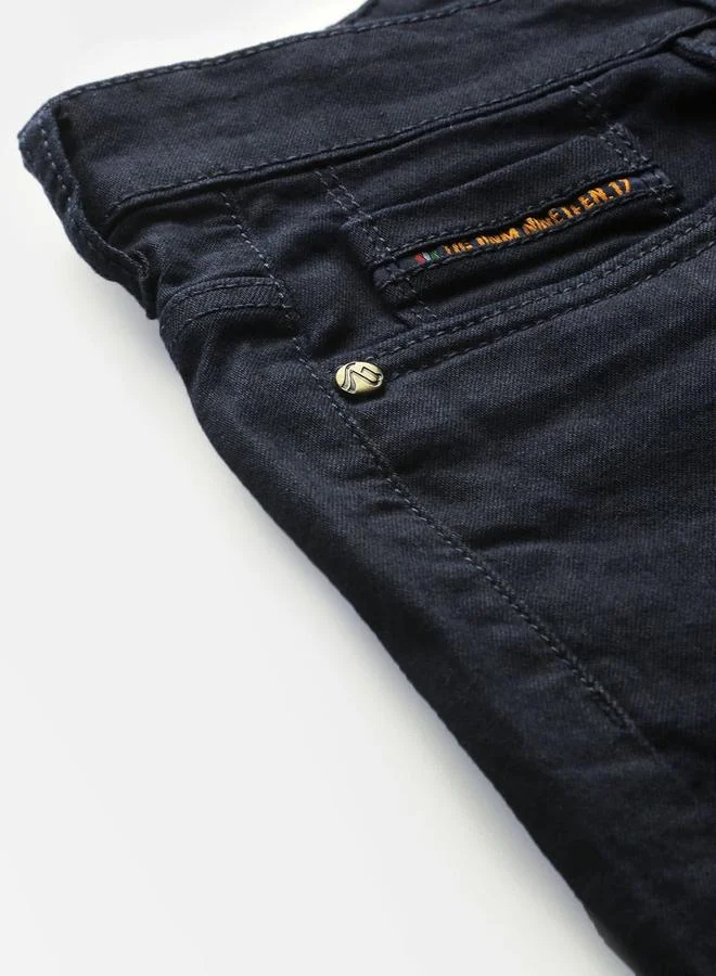 The Indian Garage Co Dark Blue The Indian Garage Co Men Low Rise Slim Fit Stretchable Jeans for Men | Best Price UAE