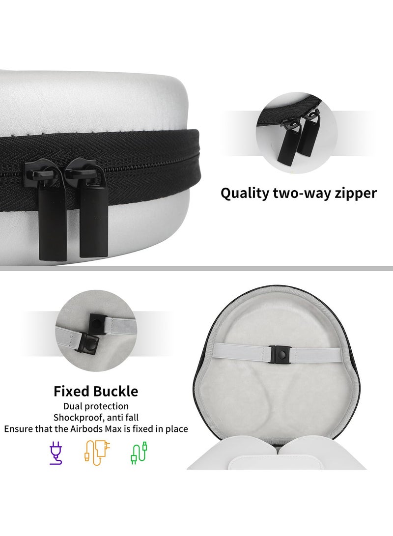 SYOSI Smart Hard Case for AirPods Max, Waterproof, Sleep Mode Design, Protective Portable Travel Storage Bag, Hard Shell Carrying Case Compatible with Apple AirPods Max Accessories - Image 5