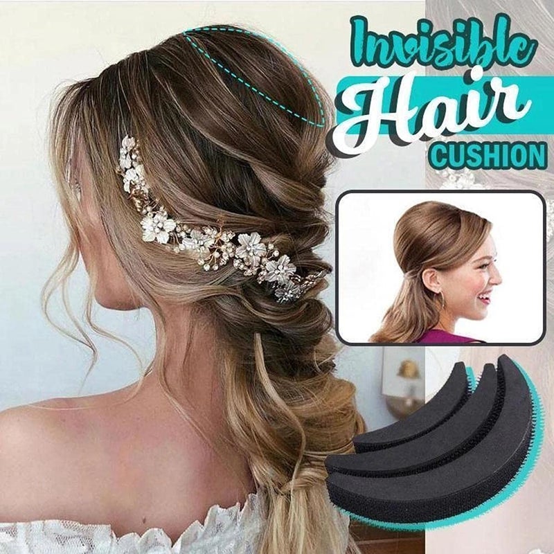 Hair Base Sponge, 3Pcs/Set Hair Pads Hair Volume Increase Puff Hair Bun Maker, Invisible Hair Clip Comb, Foam Sponge Bump Up Insert Base Hair Styling Accessories (Bag) Picture payment - Image 4