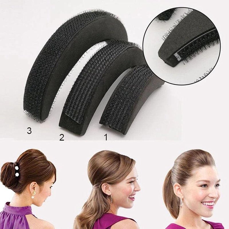Hair Base Sponge, 3Pcs/Set Hair Pads Hair Volume Increase Puff Hair Bun Maker, Invisible Hair Clip Comb, Foam Sponge Bump Up Insert Base Hair Styling Accessories (Bag) Picture payment - Image 5