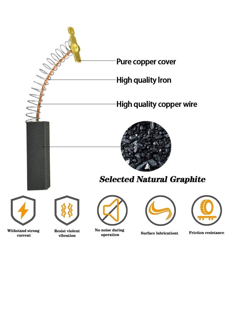 Carbon Brush Motor, 2 Pcs Laminated Carbon Brushes, Replacement Electric Motor Carbon Brushes, Power Tool Part, Compatible with Bosch Siemens Washer 00154740/154740 Series 36 x 12 x 5 mm