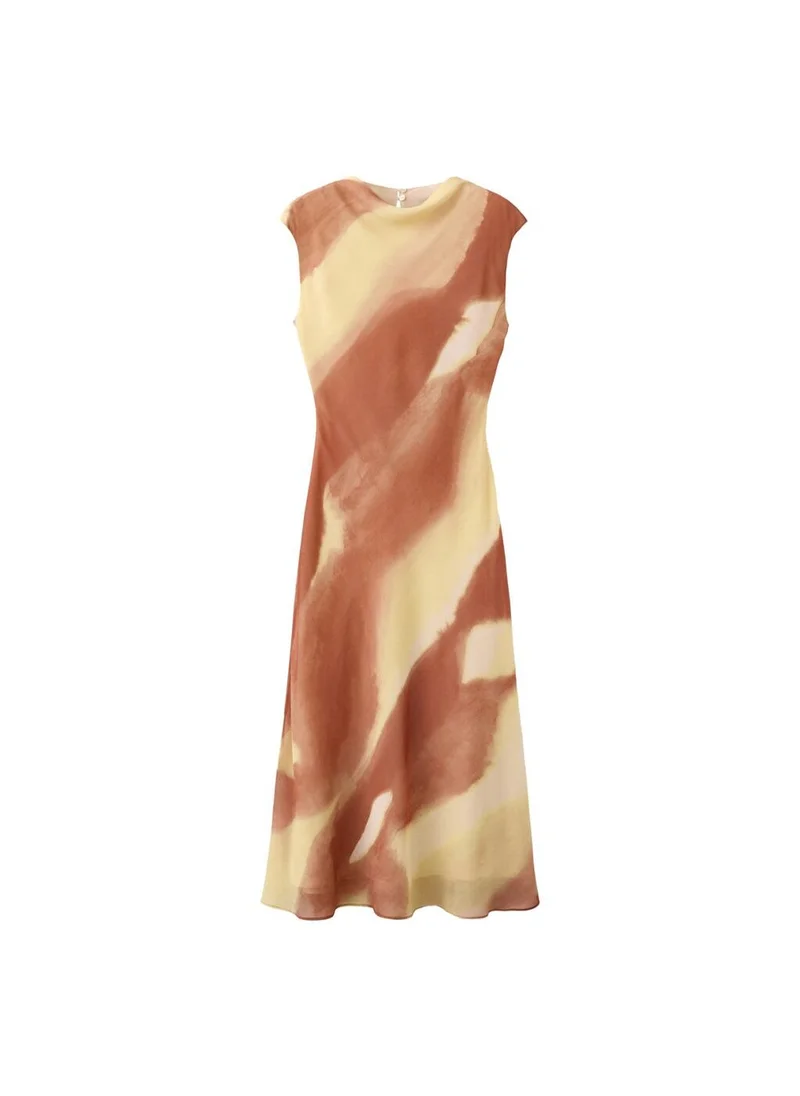 Mango abstract print A-Line Printed Dress for Women | Best Price UAE