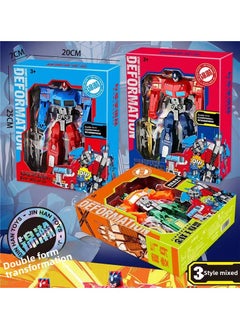 Arabest Transforming Robot Bumblebee Action Figure Toy for Boys 688-7 Optimus Prime Dual Form Transformation [3 Color Random]] 