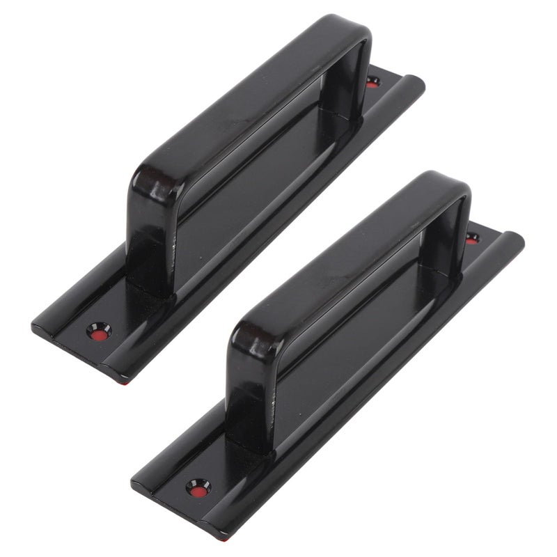 Black Aluminum Alloy Sliding Barn Door Handles Pulls for Glass Cabinet Drawer 2 Pack - Image 5
