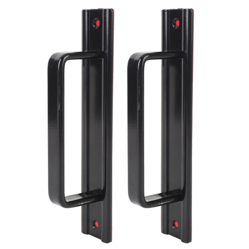 Black Aluminum Alloy Sliding Barn Door Handles Pulls for Glass Cabinet Drawer 2 Pack - Image 4