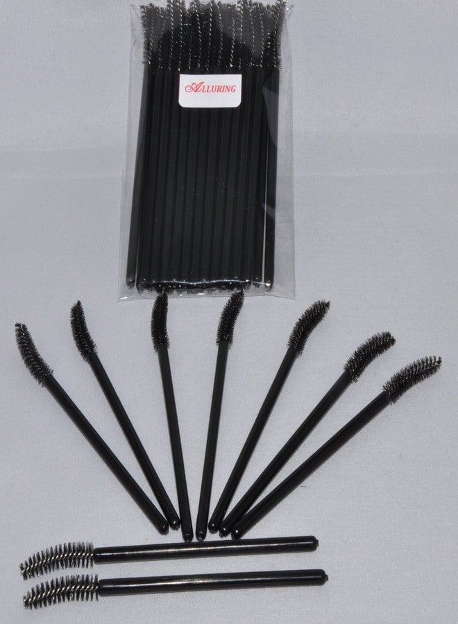 Alluring Disposable Curved Head Mascara Wands/Brushes Eyelash Extension (QTY: 100)