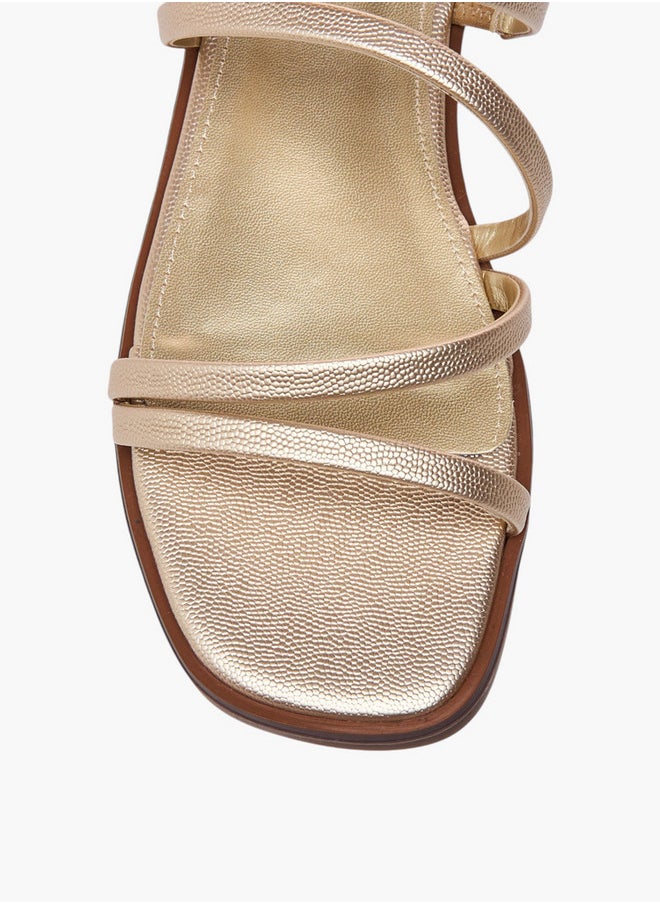 Flora Bella By Shoexpress Textured Slip-On Flat Sandals  - Image 4