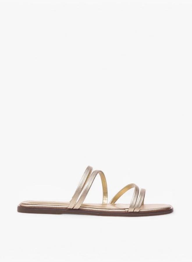 Textured Slip-On Flat Sandals