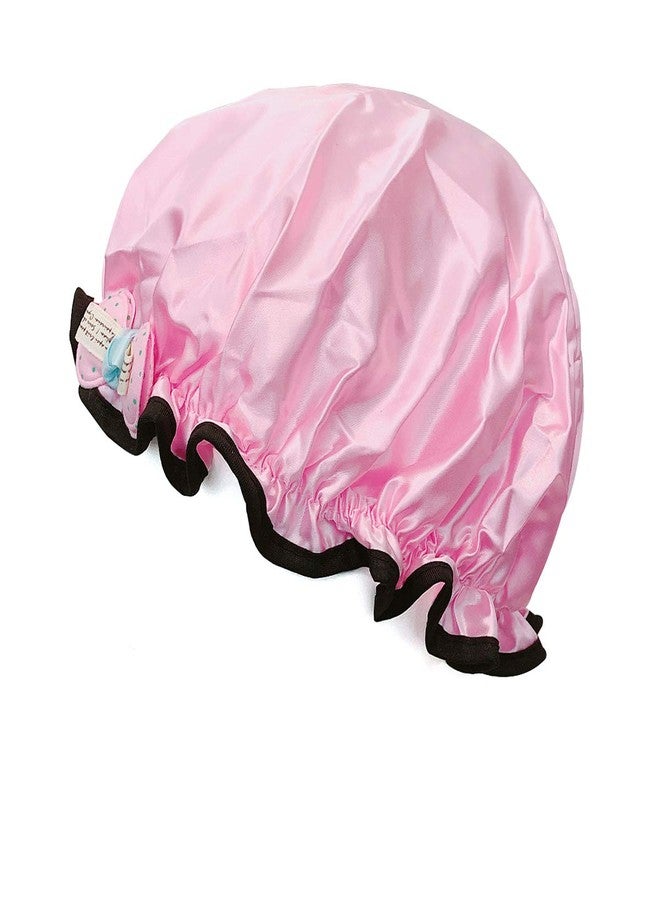Wrapables® Fun and Novelty Double Layer Waterproof Shower Caps for Kids (Set of 2), Precious Bow - Image 4