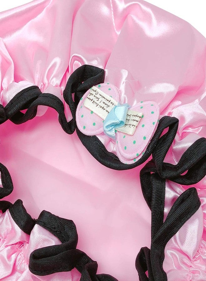 Wrapables® Fun and Novelty Double Layer Waterproof Shower Caps for Kids (Set of 2), Precious Bow - Image 5