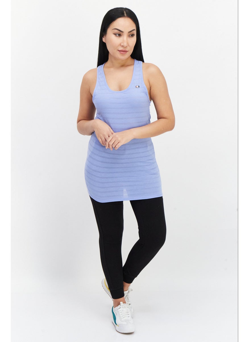 Champion Women Sportswear Fit Sleeveless Training Tank Top, Blue  - Image 4