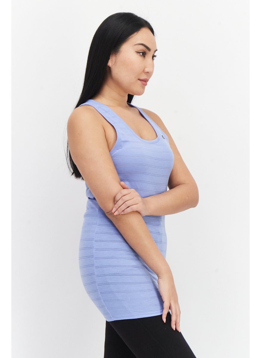 Champion Women Sportswear Fit Sleeveless Training Tank Top, Blue  - Image 3
