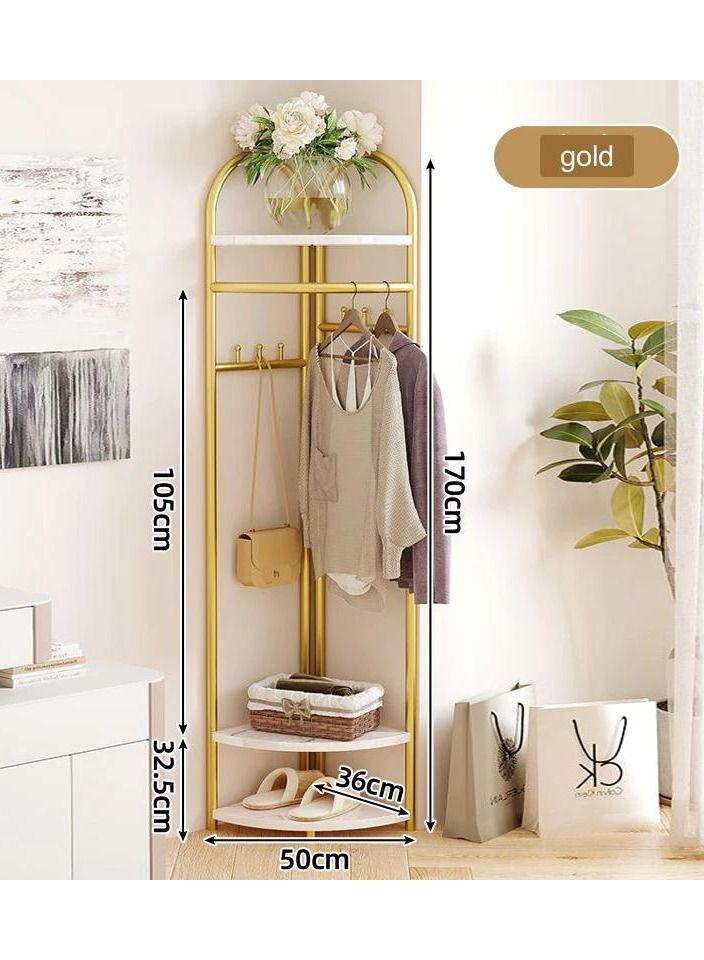 Light Luxury Bedroom Corner Coat Rack Floor Iron Hanger Nordic Home Storage Rack Simple Corner Hanging Clothes Storage  - Image 4