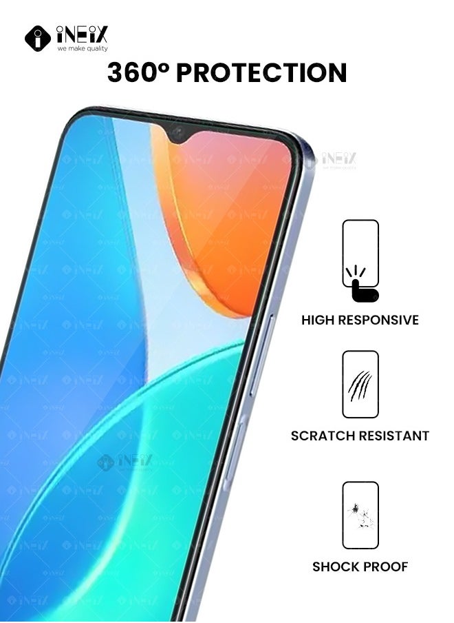 INEIX - 3-Pieces Tempered  Glass Screen Protector For Honor X6-Clear - Image 1