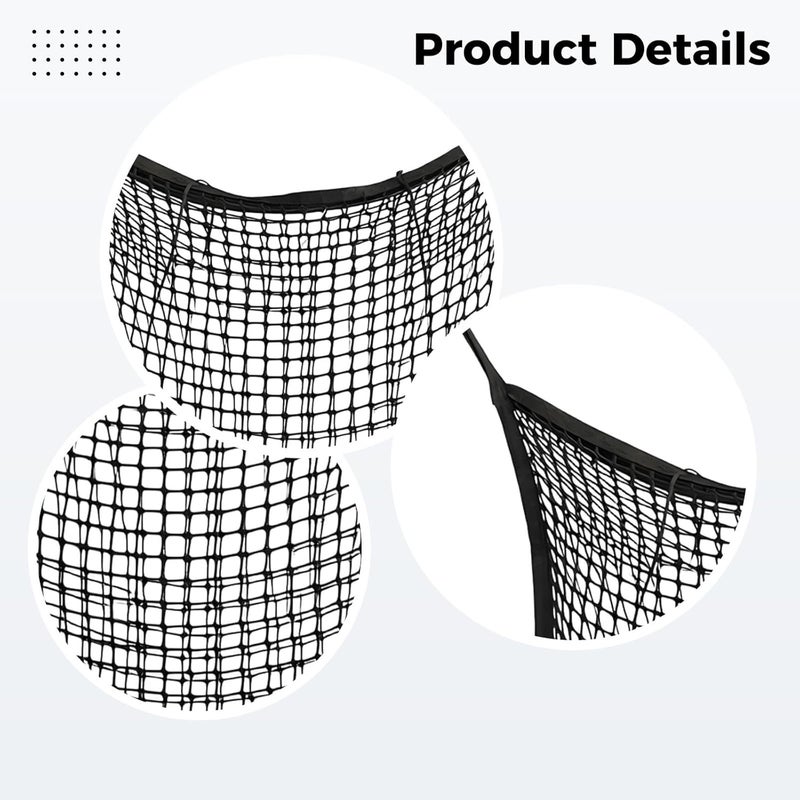 Pc Black Horse Hay Net, 3.5 × 35.4 in, Large-Capacity Nylon Hay Bag for Stables and Trailers, Hanging Hay Feeder, Reduces Waste - Image 3