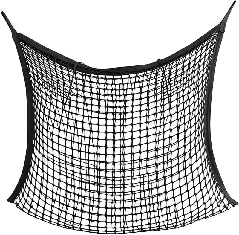 Pc Black Horse Hay Net, 3.5 × 35.4 in, Large-Capacity Nylon Hay Bag for Stables and Trailers, Hanging Hay Feeder, Reduces Waste - Image 1