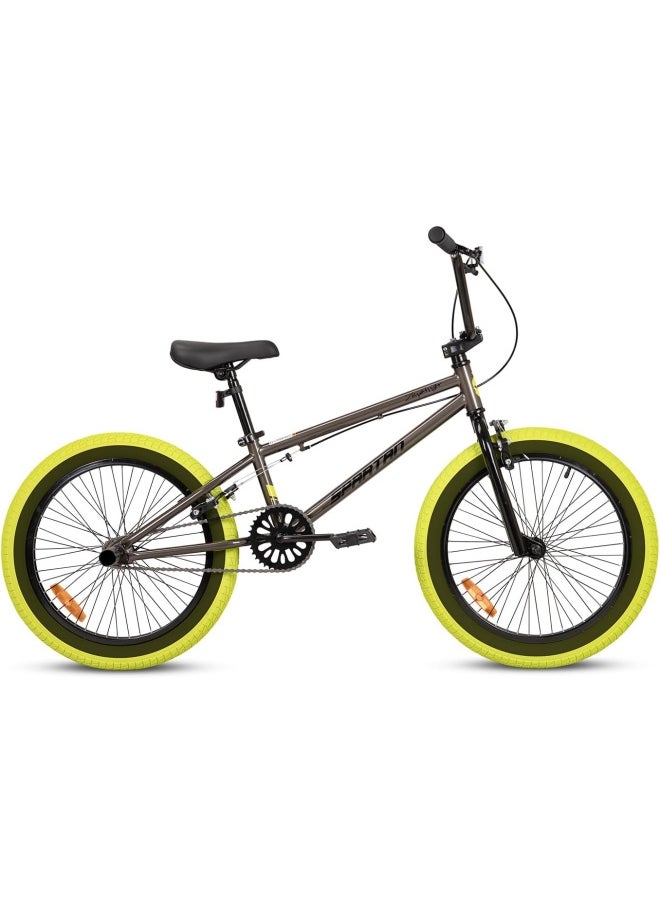 Spartan 20" ZEPHYR Freestyle BMX - 360° rotatable handlebar, 2 Stunt Pegs, Adjustable Padded Seats, Wide Tyres, For kids age 7 to 10  - Image 2