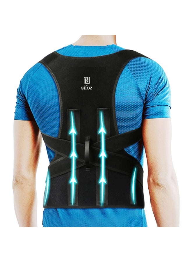 Sifoz Free Size Posture Corrector For Men And Women Back Support Belt Back Pain Back Straight And Shoulder Support Belt (Universal Size) (Metallic Belt) (Posture Corrector Belt) - Image 1