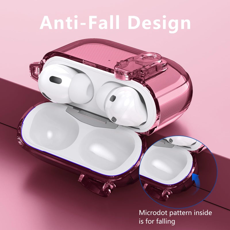 VISOOM Case for Apple Airpods iPods Pro 3 Cases Cover Clear 2025 Cute Women, VISOOM Cute Air Pods Pro 3 Case Clear Transparent Airpods iPods Pro 3rd Gen Protective Cases with Keychain/Lock/Cleaning Kit - Image 5