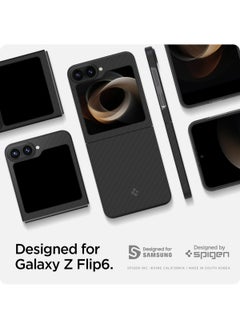 Spigen Air Skin for Samsung Galaxy Z Flip 6 Aramid Fiber Case Cover (2024) - Black  - Image 2