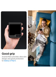 Spigen Air Skin for Samsung Galaxy Z Flip 6 Aramid Fiber Case Cover (2024) - Black  - Image 5