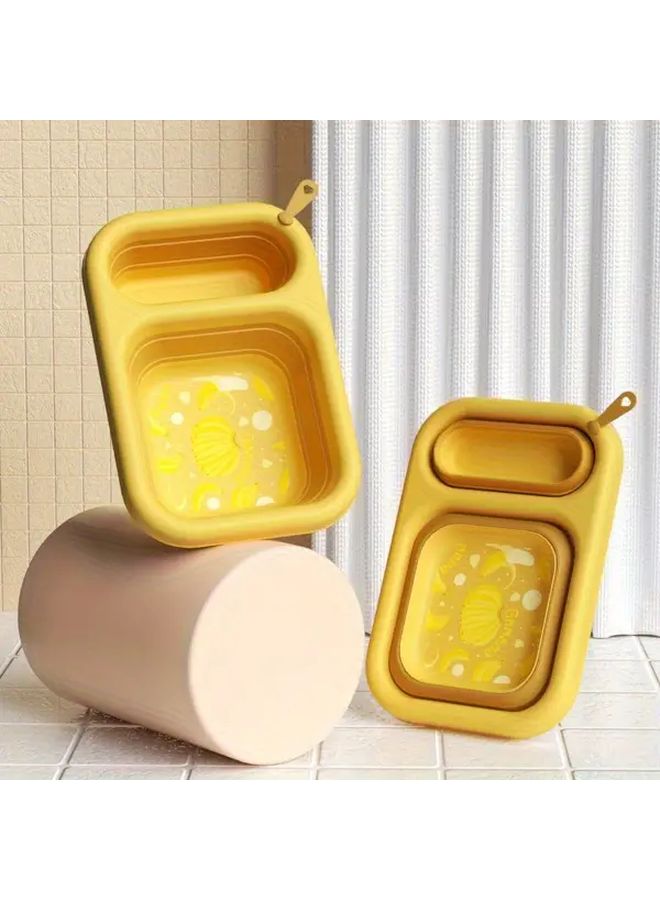 Pink Portable Folding Pet Basin 2pcs Super Convenient Wash Tub For Outdoor Camping - Image 4