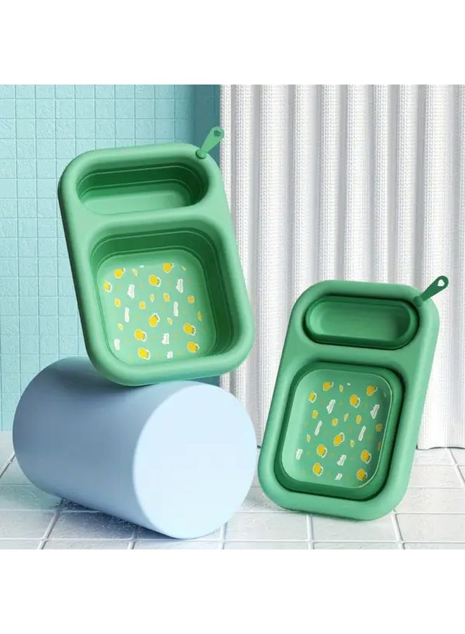 Pink Portable Folding Pet Basin 2pcs Super Convenient Wash Tub For Outdoor Camping - Image 3