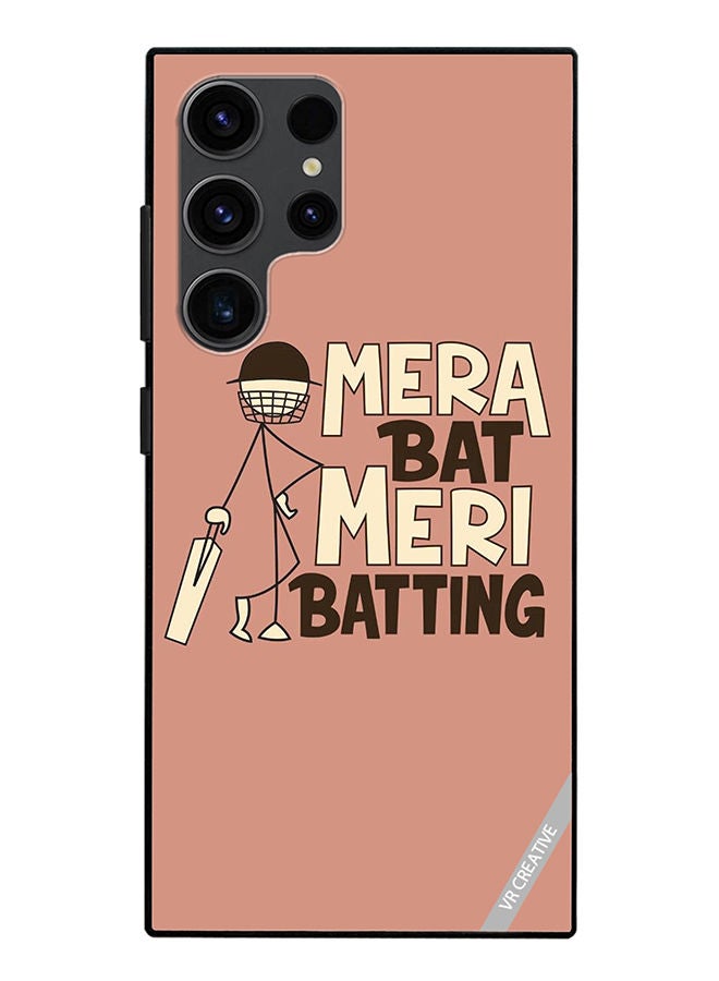 VR CREATIVE Protective Case Cover For Samsung Galaxy S23 Ultra 5G Mera Bat Meri Batting Design Multicolour - Image 1