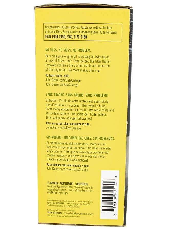 John Deere Easy Change Oil System AUC12916 E120 E130 E150 E160 E170 E180 - Image 3