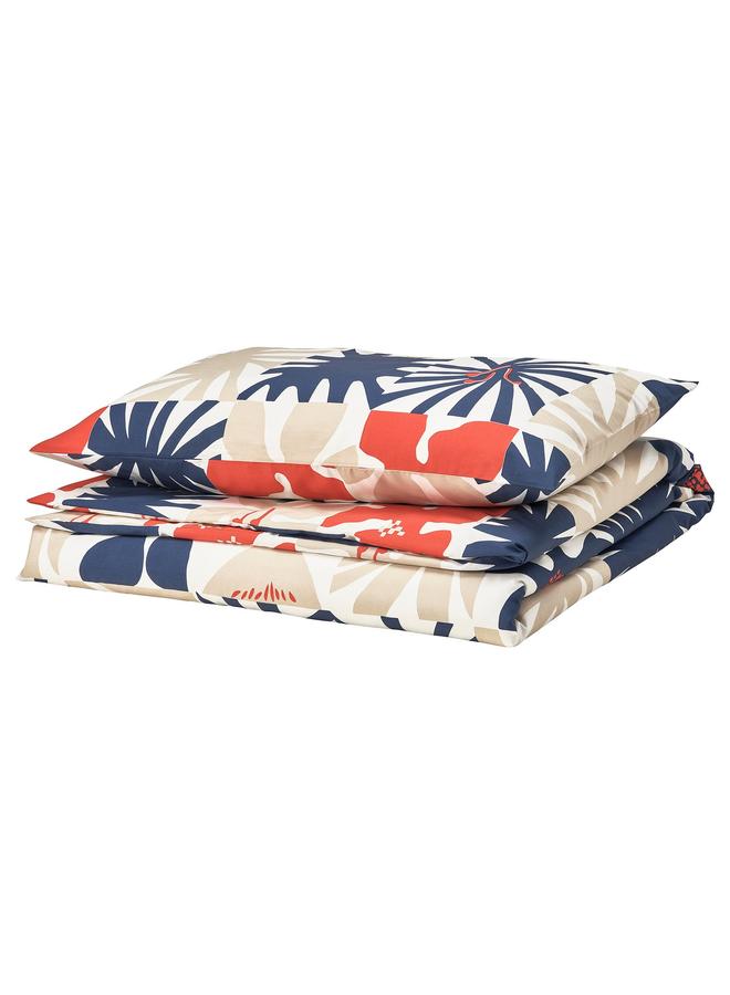 erorex Duvet Cover And Pillowcase, Multicolour, 150X200/50X80 Cm - Image 1